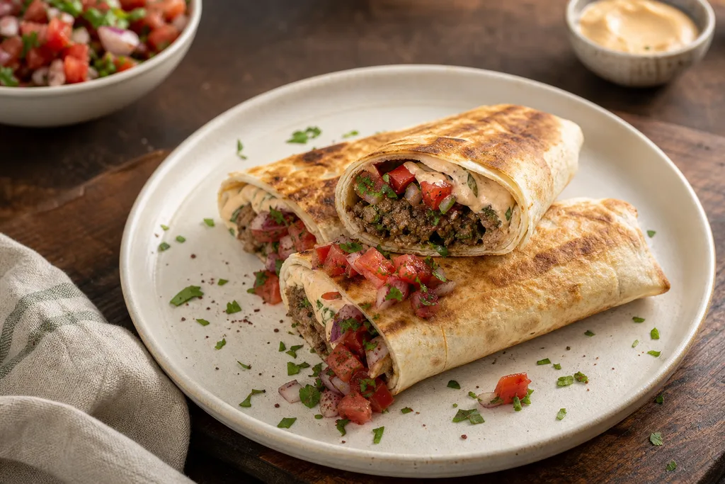Persian Sheet Pan Beef Kefta Wraps