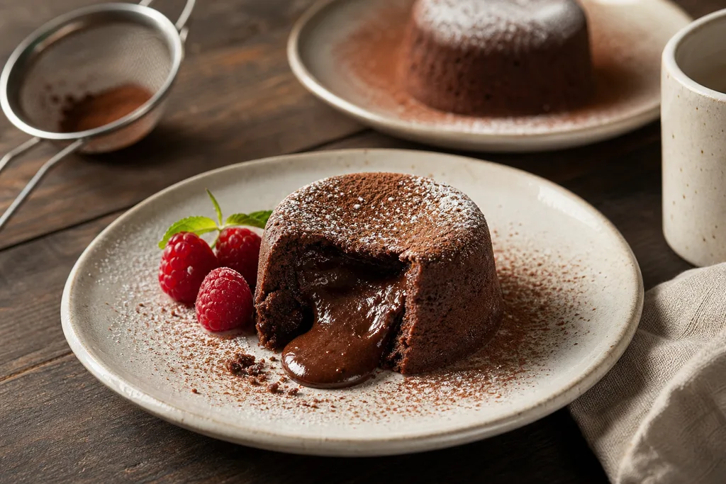Schokoladensoufflé - Schneller Lava-Cake